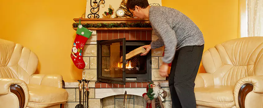 Rusted Metal Fireplace Restoration in Twinsburg, Ohio